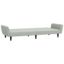 Sofá cama de 2 plazas con taburete terciopelo gris claro de vidaXL, Sofás - Ref: Foro24-3216250, Precio: 321,06 €, Descuento: %