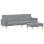 Sofá cama de 2 plazas con taburete tela gris claro de vidaXL, Sofás - Ref: Foro24-3216227, Precio: 313,51 €, Descuento: %