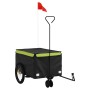 Remolque para bicicleta hierro negro y verde 30 kg de vidaXL, Remolques para bicicletas - Ref: Foro24-94102, Precio: 98,88 €,...