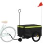Remolque para bicicleta hierro negro y verde 30 kg de vidaXL, Remolques para bicicletas - Ref: Foro24-94102, Precio: 98,88 €,...