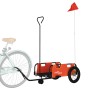 Remolque para bicicletas hierro y tela Oxford naranja de vidaXL, Remolques para bicicletas - Ref: Foro24-94180, Precio: 79,24...