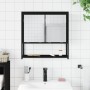Armario con espejo de baño madera ingeniería negro 60x16x60 cm de vidaXL, Tocadores de baño - Ref: Foro24-842421, Precio: 57,...