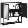 Armario con espejo de baño madera ingeniería negro 60x16x60 cm de vidaXL, Tocadores de baño - Ref: Foro24-842421, Precio: 57,...