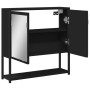 Armario con espejo de baño madera ingeniería negro 60x16x60 cm de vidaXL, Tocadores de baño - Ref: Foro24-842421, Precio: 57,...