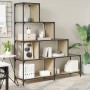 Librería con 4 peldaños madera roble Sonoma 139x33,5x149 cm de vidaXL, Librerías y estanterías - Ref: Foro24-842477, Precio: ...