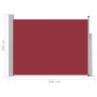 Toldo lateral retráctil de jardín rojo 100x500 cm de vidaXL, Sombrillas - Ref: Foro24-48385, Precio: 85,05 €, Descuento: %