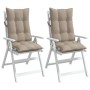 Cojines de silla con respaldo alto 2 uds tela Oxford gris taupe de vidaXL, Cojines para sillas y sofás - Ref: Foro24-377626, ...