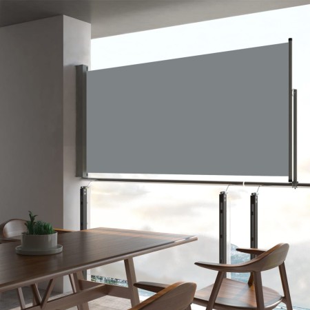 Toldo lateral retráctil de jardín gris 80x300 cm de vidaXL, Sombrillas - Ref: Foro24-48360, Precio: 57,44 €, Descuento: %