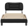 Cama con cabecero cuero sintético negro y blanco 80x200 cm de vidaXL, Camas y somieres - Ref: Foro24-3207965, Precio: 152,58 ...