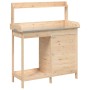 Mesa para macetas con armario madera de abeto 110,5x45x124,5 cm de vidaXL, Soportes para macetas - Ref: Foro24-156343, Precio...