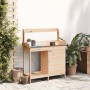 Mesa para macetas con armario madera de abeto 110,5x45x124,5 cm de vidaXL, Soportes para macetas - Ref: Foro24-156343, Precio...