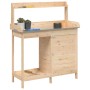 Mesa para macetas con armario madera de abeto 110,5x45x124,5 cm de vidaXL, Soportes para macetas - Ref: Foro24-156343, Precio...