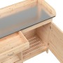 Mesa para macetas con armario madera de abeto 110,5x45x124,5 cm de vidaXL, Soportes para macetas - Ref: Foro24-156343, Precio...