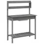 Mesa para macetas con fregadero abeto gris 147,5x44x139,5 cm de vidaXL, Soportes para macetas - Ref: Foro24-156348, Precio: 1...