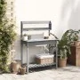 Mesa para macetas con fregadero abeto gris 147,5x44x139,5 cm de vidaXL, Soportes para macetas - Ref: Foro24-156348, Precio: 1...