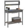 Mesa para macetas con fregadero abeto gris 147,5x44x139,5 cm de vidaXL, Soportes para macetas - Ref: Foro24-156348, Precio: 1...