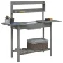 Mesa para macetas con fregadero abeto gris 147,5x44x139,5 cm de vidaXL, Soportes para macetas - Ref: Foro24-156348, Precio: 1...