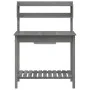 Mesa para macetas con fregadero abeto gris 147,5x44x139,5 cm de vidaXL, Soportes para macetas - Ref: Foro24-156348, Precio: 1...