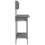 Mesa para macetas con fregadero abeto gris 147,5x44x139,5 cm de vidaXL, Soportes para macetas - Ref: Foro24-156348, Precio: 1...