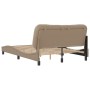 Estructura de cama cabecero cuero sintético capuchino 140x190cm de vidaXL, Camas y somieres - Ref: Foro24-3207999, Precio: 22...