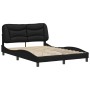 Estructura de cama con cabecero cuero sintético negro 140x200cm de vidaXL, Camas y somieres - Ref: Foro24-3208002, Precio: 23...