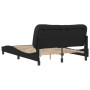 Estructura de cama con cabecero cuero sintético negro 140x200cm de vidaXL, Camas y somieres - Ref: Foro24-3208002, Precio: 23...