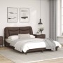 Estructura de cama cabecero cuero sintético marrón 120x200 cm de vidaXL, Camas y somieres - Ref: Foro24-3207990, Precio: 205,...