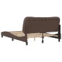Estructura de cama cabecero cuero sintético marrón 120x200 cm de vidaXL, Camas y somieres - Ref: Foro24-3207990, Precio: 205,...
