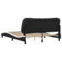Estructura cama cabecero cuero sintético negro blanco 160x200cm de vidaXL, Camas y somieres - Ref: Foro24-3208014, Precio: 24...