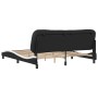 Estructura de cama con cabecero cuero sintético negro y blanco de vidaXL, Camas y somieres - Ref: Foro24-3208021, Precio: 256...