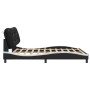 Estructura de cama con cabecero cuero sintético negro y blanco de vidaXL, Camas y somieres - Ref: Foro24-3208021, Precio: 256...