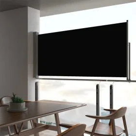 Black retractable garden side awning 60x300 cm by vidaXL, Umbrellas - Ref: Foro24-48352, Price: 48,76 €, Discount: %