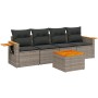 Set de sofás de jardín 8 pzas y cojines ratán sintético gris de vidaXL, Conjuntos de jardín - Ref: Foro24-3265071, Precio: 48...