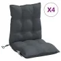 Cojines de silla respaldo bajo 4 uds tela Oxford gris antracita de vidaXL, Cojines para sillas y sofás - Ref: Foro24-377672, ...