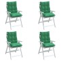 Cojines para silla con respaldo bajo 4 uds tela Oxford verde de vidaXL, Cojines para sillas y sofás - Ref: Foro24-377687, Pre...