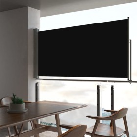 Toldo lateral retráctil de jardín negro 80x300 cm de vidaXL, Sombrillas - Ref: Foro24-48358, Precio: 58,50 €, Descuento: %