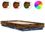 Estructura de cama con luces LED roble ahumado 100x200 cm de vidaXL, Camas y somieres - Ref: Foro24-839508, Precio: 101,79 €,...