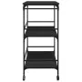 Carrito de cocina madera de ingeniería negro 100,5x50x105 cm de vidaXL, Carros de cocina y comedor - Ref: Foro24-842331, Prec...