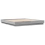 Estructura de cama con luces LED gris Sonoma 180x200 cm de vidaXL, Camas y somieres - Ref: Foro24-3209777, Precio: 192,73 €, ...