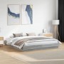 Estructura de cama con luces LED gris Sonoma 180x200 cm de vidaXL, Camas y somieres - Ref: Foro24-3209777, Precio: 192,73 €, ...