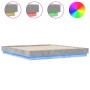 Estructura de cama con luces LED gris hormigón 200x200 cm de vidaXL, Camas y somieres - Ref: Foro24-3209768, Precio: 157,48 €...
