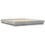 Estructura de cama con luces LED gris hormigón 200x200 cm de vidaXL, Camas y somieres - Ref: Foro24-3209768, Precio: 157,48 €...