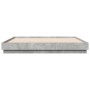Estructura de cama con luces LED gris hormigón 200x200 cm de vidaXL, Camas y somieres - Ref: Foro24-3209768, Precio: 157,48 €...