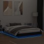 Estructura de cama con luces LED negro 160x200 cm de vidaXL, Camas y somieres - Ref: Foro24-3209780, Precio: 233,22 €, Descue...