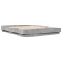 Estructura de cama con luces LED gris hormigón 160x200 cm de vidaXL, Camas y somieres - Ref: Foro24-3209782, Precio: 183,88 €...