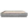 Estructura de cama con luces LED gris hormigón 160x200 cm de vidaXL, Camas y somieres - Ref: Foro24-3209782, Precio: 183,88 €...