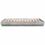 Estructura de cama con luces LED gris hormigón 160x200 cm de vidaXL, Camas y somieres - Ref: Foro24-3209782, Precio: 183,88 €...
