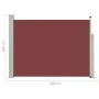 Toldo lateral retráctil de jardín marrón 100x500 cm de vidaXL, Sombrillas - Ref: Foro24-48387, Precio: 78,49 €, Descuento: %