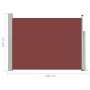 Toldo lateral retráctil de jardín marrón 100x500 cm de vidaXL, Sombrillas - Ref: Foro24-48387, Precio: 73,86 €, Descuento: %