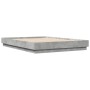 Estructura de cama con luces LED gris hormigón 150x200 cm de vidaXL, Camas y somieres - Ref: Foro24-3209789, Precio: 179,32 €...